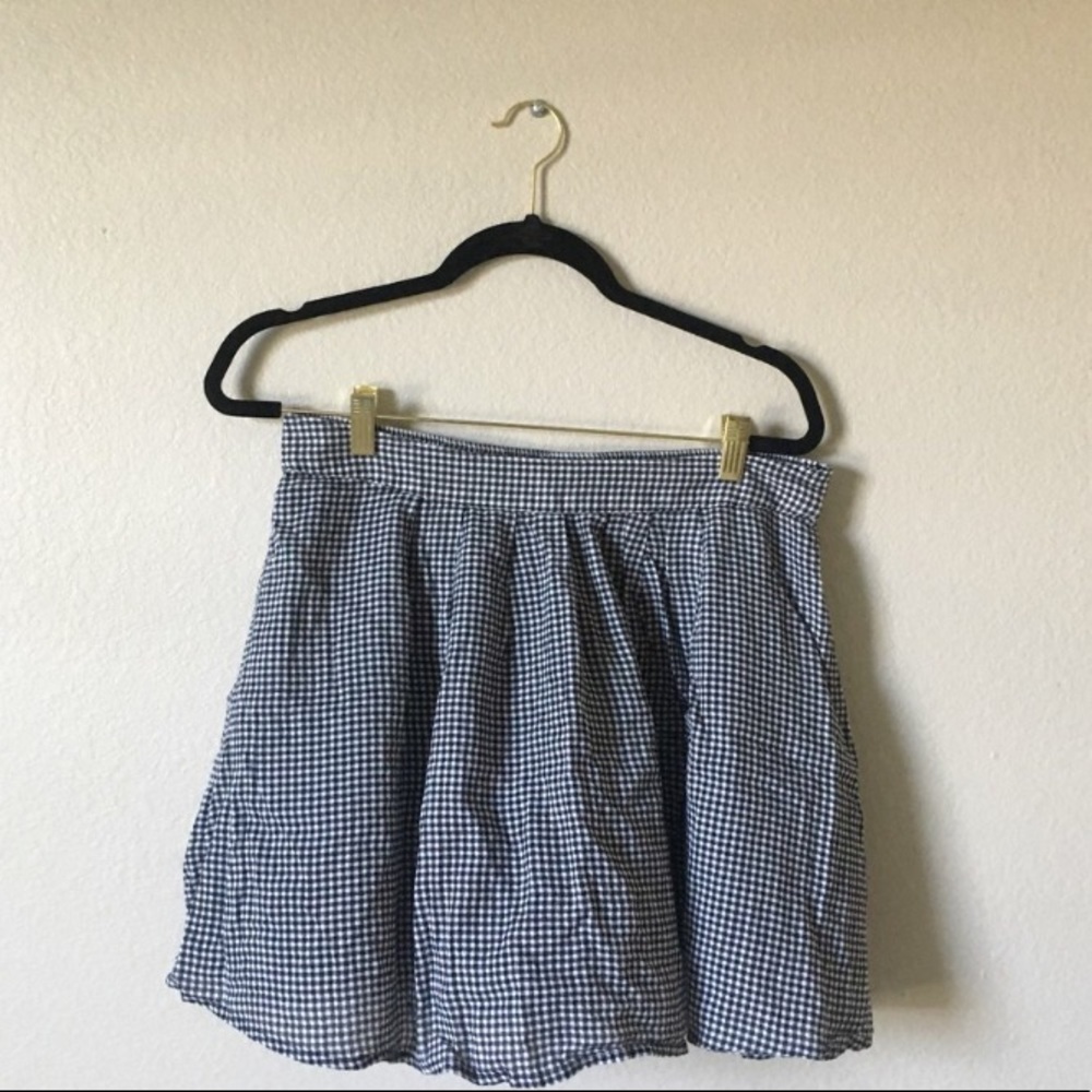 gingham print skirt